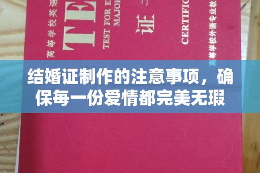 北仑结婚证制作的注意事项，确保每一份爱情都完美无瑕