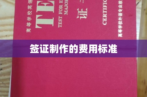 北仑签证制作的费用标准